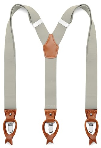 Trendhim Hosenträger Herren – Hosenträger – Einstellbare Y-Suspender mit Leder & Clips für perfekte Passform