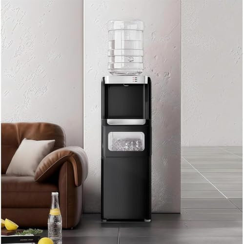 MIDUOLAI A,Dispensador De Agua FríA Y Caliente 3 En 1, con MáQuina De Hielo Integrada, Dispensador De Agua FríA Y Caliente De Carga Superior