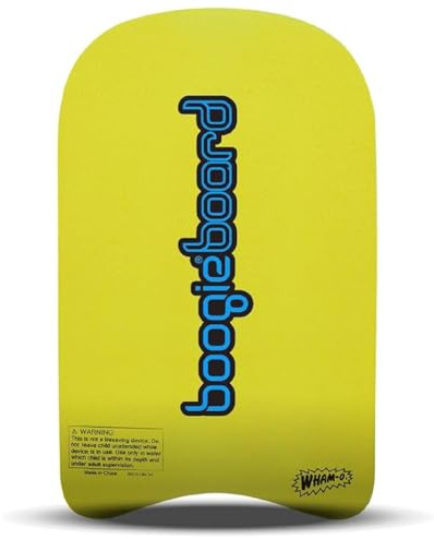 Wham-O Boogie Board Sport Trainer, 19 Body Board for Beach Kickboard TC8 Deck PE Core Crescent Tail Kickboard for Beginners (Yellow, 1 Pack)