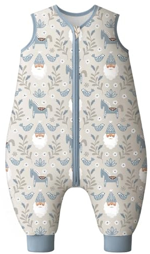 Looxii Gigoteuse Bébé avec Pieds Coton Gigoteuse Tog 2.5 sac de Couchage Toute l'année pour 4-6 Ans Enfants Garçons Filles 100cm