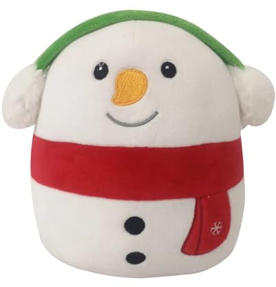AYNKH Plüsch-Kissenspielzeug, Schneemann, Weihnachten, Schneemann aus Plüsch, 3D, super weiches Spielzeug, 20,3 cm, für Geschenktasche zur Dekoration zu Hause