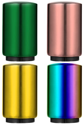 Lot de 4 décapsuleurs automatiques en acier inoxydable pour vin, bière, limonade, ouvre-bouteilles, accessoires de cuisine, ouvre-bière