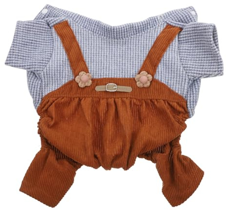 DECHOUS Gestreifter Hundemantel Geeignet aus Polyester für Kleine Hunde Super Niedlicher Haustier Overall zur Reduzierung von Haarverlust für Silvester oder Wochenendpartys