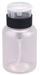 Pumpdispenser 210 ml bärbar pushdown manikyr nagellacksborttagare flaska vätska flaska behållare för oljor, färger, lim
