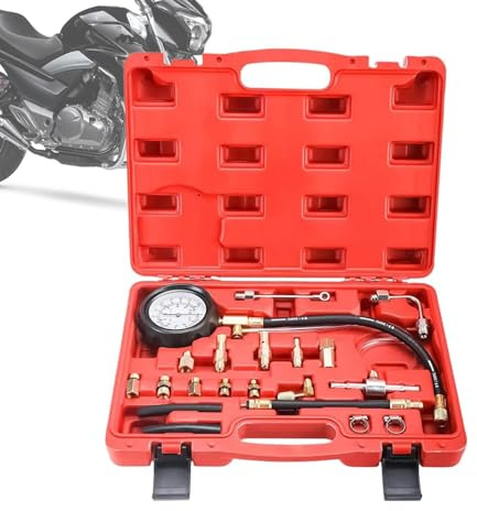 Set manometro di compressione - strumento diagnostico tester motore 28x20x6,5 cm, strumento tester pressione | La robusta tecnologia di misurazione consente controlli affidabili delle prestazioni su b