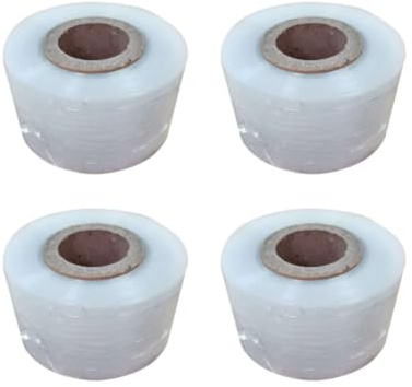 Hemobllo Cinta de Injerto PE Autoadhesiva para Plantas 4 Rollos Estirable Transparente 120m para Árboles Frutales en Nueces y Cítricos