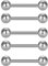 FECTAS 5er Zungenpiercing 12mm 14mm 16mm 18mm Stablänge Chirurgenstahl Piercing Brustwarze Set