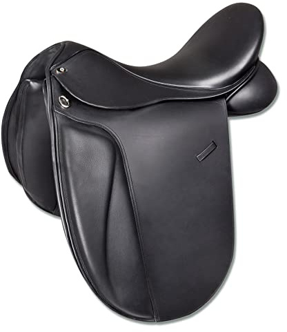WALDHAUSEN Sillín de doma Premium, piel, 17,5''/44 cm, negro