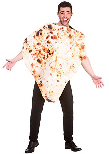 Wicked Costumes Adult Naan Bread Fancy Dress Costume - Funny Indian Food Party Outfit for Stag Nights, Curry Nights, Festivals - One size