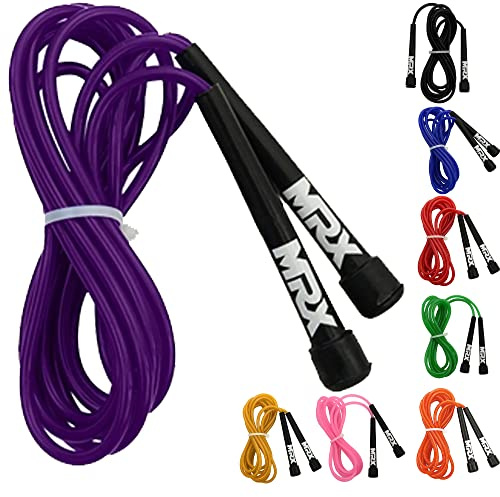 MRX Springseil aus PVC, 22,9 cm, für Cardio-Fitness – vielseitiges Springseil für Kinder und Erwachsene – tolles Springseil für Übungen (lila)