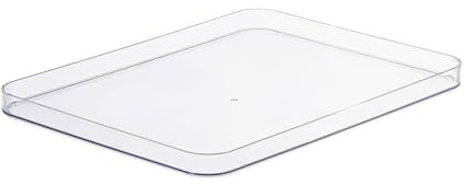 SmartStore Tapa compacta transparente L | Caja de almacenamiento apilable | Contenedores de plástico para el hogar | Cajas transparentes con tapa | Organización barata de ropa y oficina | Cestas de