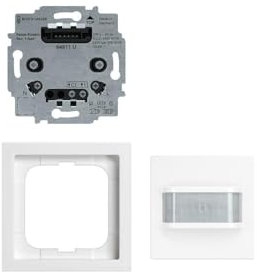 Busch-Jaeger 64761 UJ-84 Busch Wächter 180 Flex Komplettset Basic Sensor Relais-Einsatz Future linear Abdeckrahmen 1-Fach Studioweiß 2CKA006800A2950