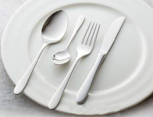 Fine Dine 766514 Como Lot de 12 fourchettes à dessert en acier chromé 18/10 Diamètre 187 mm