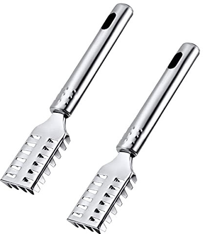 Fish Scaler Brush With Lid-2Pieces Easily Remove Fish Scales-Unique Handle Design (type2)