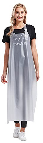 Nanxson Unisex TPU Grembiule Grembiule Impermeabile Collo Regolabile Spalla Grembiule Da Lavoro Leggero CF3148 (trasparente, Taglia unica)