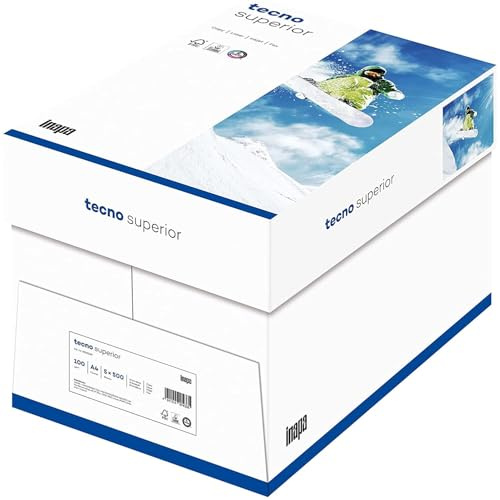 inapa Drucker-/ Kopierpapier tecno Superior: 100 g/m², A4, (4x500), hochweiß, 2.500 Blatt