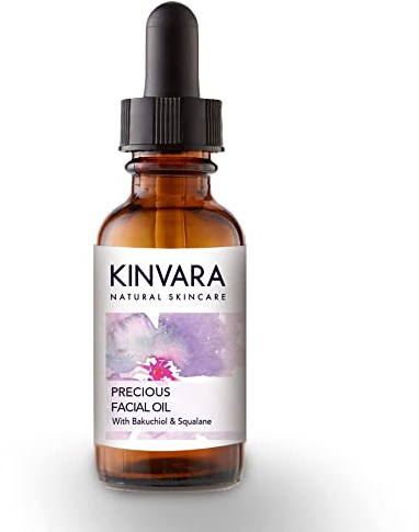 Anti Ageing, Toning & Firming Skin Treatment| Kinvara Precious Facial Oil | Organic Face Serum with Lavender & Vitamin E | Plant Based Retinol with Squalane | All & Dry Skin - 30ml