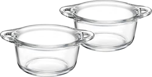 Emilja® 2er Set Suppentasse Servierschalen Multifunktionsschale Dessertschale 50cl mit Griffen