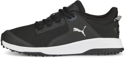 Puma Golf Fusion Grip - Zapatos de Golf para Hombre, Puma Black-Puma Silver-Quiet Shade Negro Carcasa de computadora, 47 EU