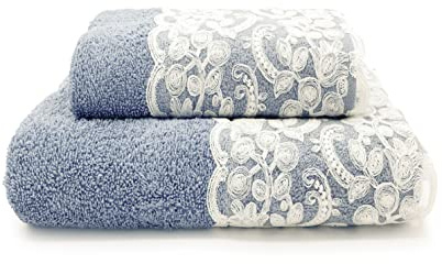 CREOLE Elsa 2 Toallas de Baño, Algodón, Avio