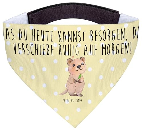 Mr. & Mrs. Panda Bandana Quokka Happy - Geschenk, Dinge Erledigen, Lustige Sprüche, Hunde Halstuch, Hund, Lustiger Spruch, Aufschieberitis, Verschieben, Für, Niedliches Tier, Dreieckstuch