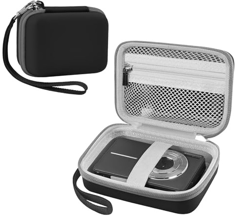 Leayjeen Étui de Protection pour Appareil Photo numérique Compatible avec YLSHGXFC/FAYIBUY/YLSHGXFC/AOREGRE/Nicamery, Conception de Coque Dure EVA, légère et Durable (étui Uniquement) Noir