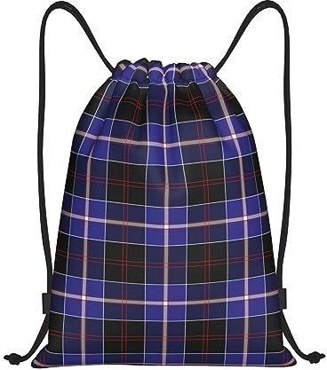 KWQDOZF Mochila con cordón Bolsa de cuerdas Selkirk Tartan Sackpack para deportes gimnasio pequeño