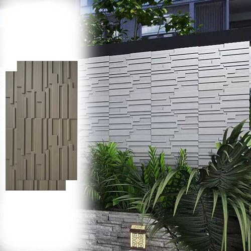 Decorative Textures 3D Wall Panels for Indoor Outdor, Living Room Tv Background 3D Wall Cladding, Waterproof Cuttable Wall Ceiling Covering Panels(Curry)