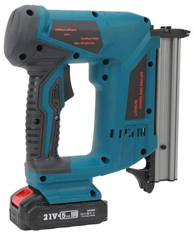 Clavadora Brad Inalámbrica, Pistola de Clavos Inalámbrica F30C con Cargador de Batería, Llave, Grapadora Eléctrica, Grapadora Eléctrica para Tapicería, Reparación de (Enchufe