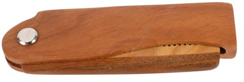 Healeved Faltbarer Holz-bartkamm Mit Lederetui Robuster Tragbarer Kamm Für Männer Für Bart Mit Glatter Oberfläche Und Praktischem Design