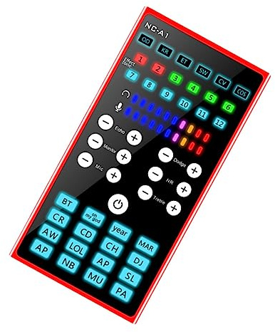 Artibetter Externe Soundkarte für PC und Handy mit Metallgehäuse 1200mv Kapazität Rauschunterdrückung und Hallfunktion für Live Streaming und Übertragungen