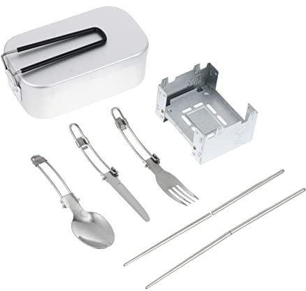 OKUMEYR Fiambrera De Aluminio Completa De Fiambrera Plegable Caja Bento Para Picnic y Actividades