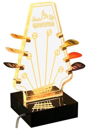 Dieser Artikel war ausverkauft OUT8522B@#7397-Ur Musiker Acryl Display LED Geschenke Picks Licht für Licht Licht Männer Musik LED Plektrum E-Bass Zubehör Bass Bass Sachen Elektrische Musiker Männer