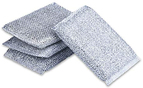 Küche, Bad, wiederverwendbar, keine Kratzer, Reinigungsschwamm, Spülschwamm, Scheuerschwamm, Silber (9 Stück)