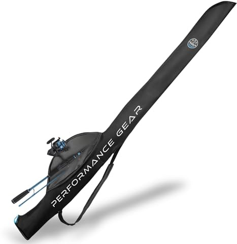 Pro Tackle Strike 1 Rod Case – Rutenfutteral für montierte Rute, 130 cm / 160 cm – Angelruten Tasche aus 600D Oxford Polyester – gepolstert, robust, mit Schultergurt & Reißverschluss