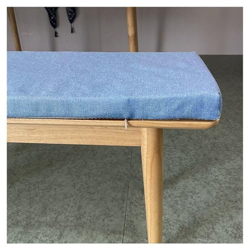 Bankkissen Bankauflage Outdoor Sitzkissen für Innenmöbel Rutschfester waschbarer Bezug 45D hochelastisches Polsterschaumkissen (Hellblau 130 x 40 cm)