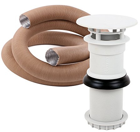 Truma SL3002 - Chimenea de escape de 65 mm para calefactores, campanas extractoras + manguera aislante de 3 m para caravanas y autocaravanas