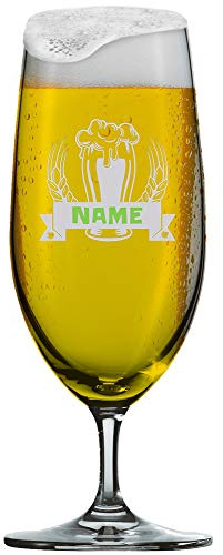 Pilstulpe 0,3 l Bierglas mit gratis Gravur eines Wunschnamens | Hochwertiges Marken-Bierglas von Schott Zwiesel