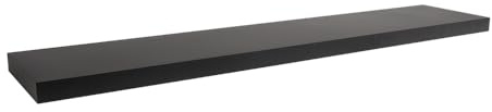 Velano Wandregal - Bücherregal - Schweberegal 118x23.5 Schwarz | Regal Wand - Regalbrett - Küchenregal - Bücherregal Kinder - Deko Wohnzimmer - GewürzregalHolz - Wanddeko Regale Boho Deko
