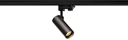 SLV HELIA 50 LED Strahler für 3Phasen Hochvolt-Stromschiene, 3000K, schwarz, 35°, inkl. 3 Phasen-Adapter