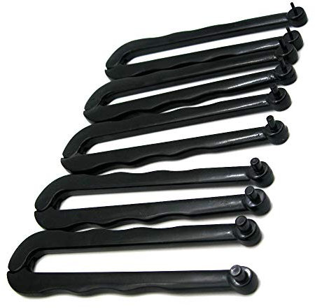 Secfanya Verstellbarer Maulschlüssel, Stiftzange für runde Muttern mit gebohrten Löchern (3 mm)