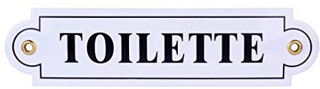 Sosenco - Deko Emailschild - Retro Wandschild - Vintage Enamel Sign - Toilette