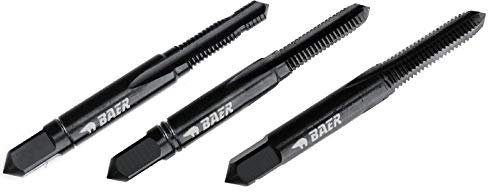 BAER HSSE vaporisiert Handgewindebohrer-Satz M 3 x 0,5 für Edelstahl - 3-teiliges Gewindebohrer-Satz - Vorschneider mit Führungszapfen