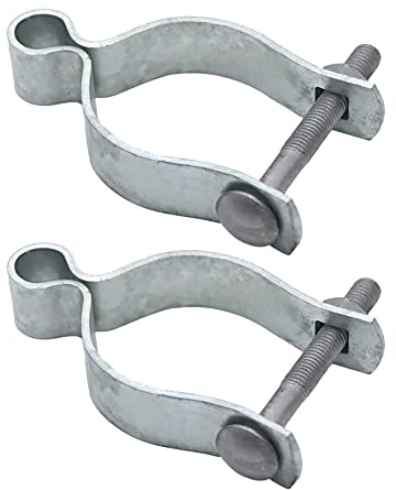 Aiwaiufu Chain Link Fence Gate Post Hinge for Outside Diameter Post/ Pipe, Pressed Steel Post Hinge (2-3/8)
