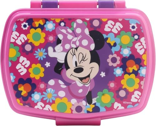 Disney MINNIE MOUSE | Contenitore Portapranzo Portamerenda Scatola Sandwich Box per Bambini (Topolina)