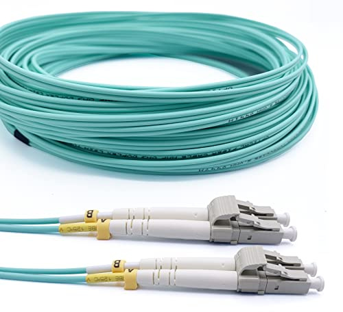 Elfcam® - Câble à Fibre Optique OM3 LC/UPC à LC/UPC Multimode Duplex 50/125um LSZH (10M, Lot de 1)