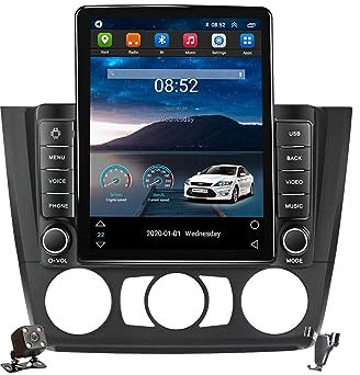 Android 12.0 Radio 2 Din Estéreo con 4G WiFi Carplay para B-MW Series 1 118d 120d E81/E82/E87/E88 2004-2012 GPS Sat Navi 10.4'' Multimedia Vídeo Reproductor BT FM Receptor,B,TS800