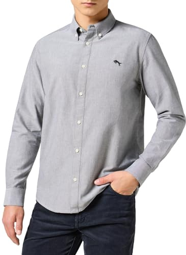 Wrangler T-Shirt Oxford, Gris, XL pour Homme, Gris, XL