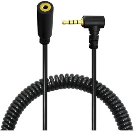 innov8 Cavo di prolunga audio stereo angolato da maschio a 4 poli da 2,5 mm a femmina da 2,5 mm