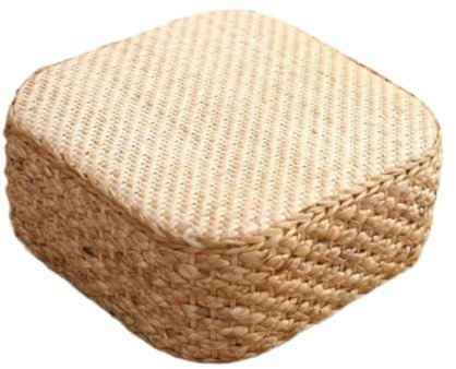 Fenteer Rattan-Sitzkissen, traditionelles Meditationskissen, Tatami-Bodenkissen, Sitzkissen für, Wohnheim, Restaurant, Innenbereich, Leichter Quadratischer Hocker